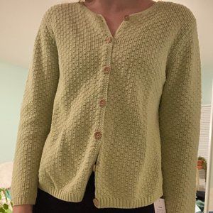 Vintage Talbots Light Green Cardigan